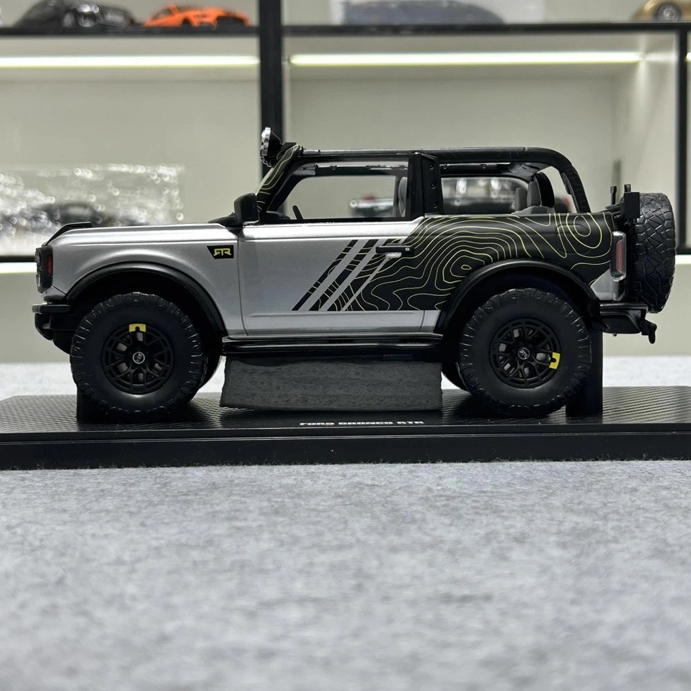 [GT Spirit] 1:18 Ford 2021 Bronco RTR Silver Model Car Resin