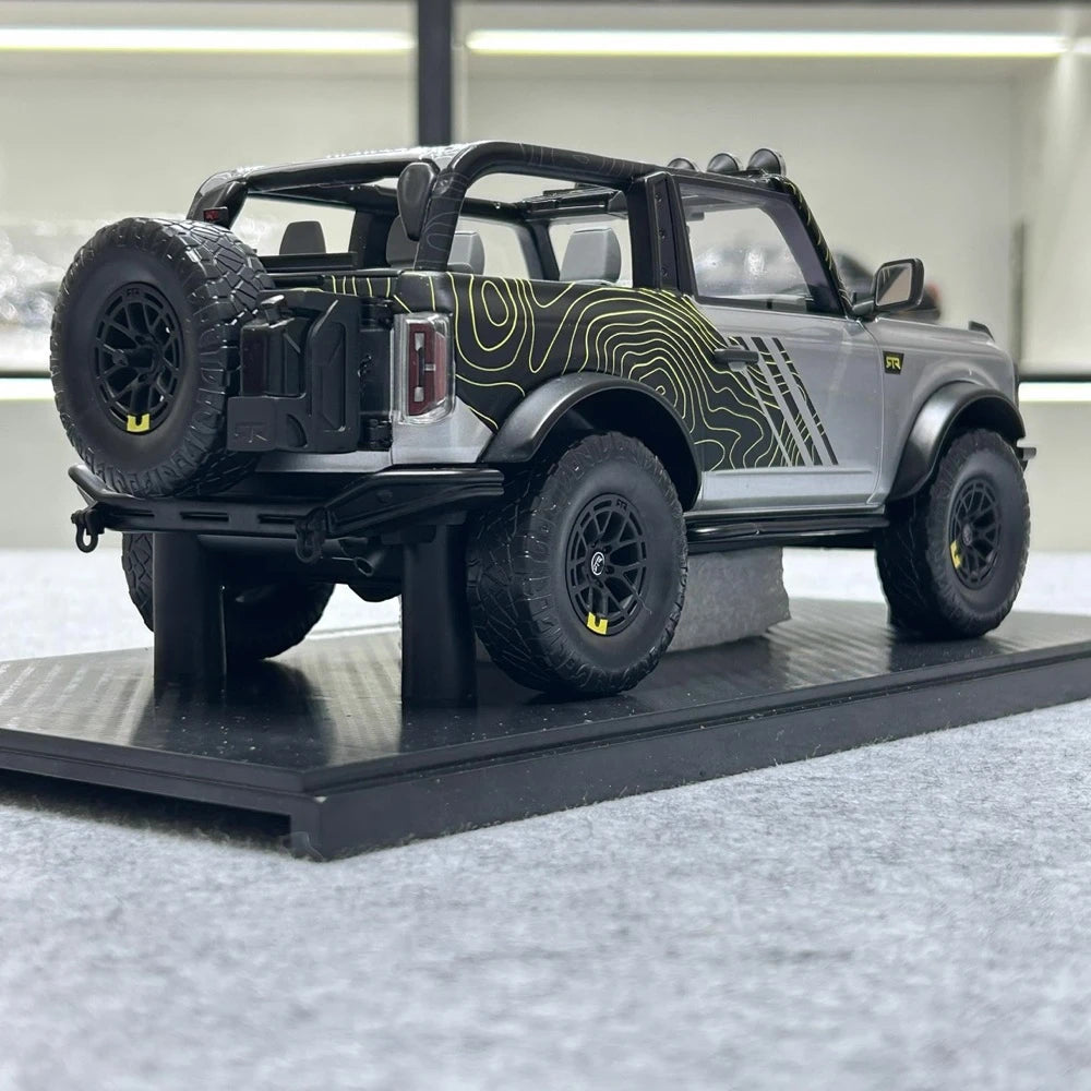 [GT Spirit] 1:18 Ford 2021 Bronco RTR Silver Model Car Resin