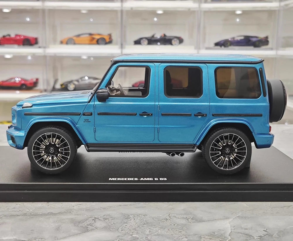 [GT Spirit] 1:18 Mercedes-Benz 2024 G63 AMG blå modellbil resin