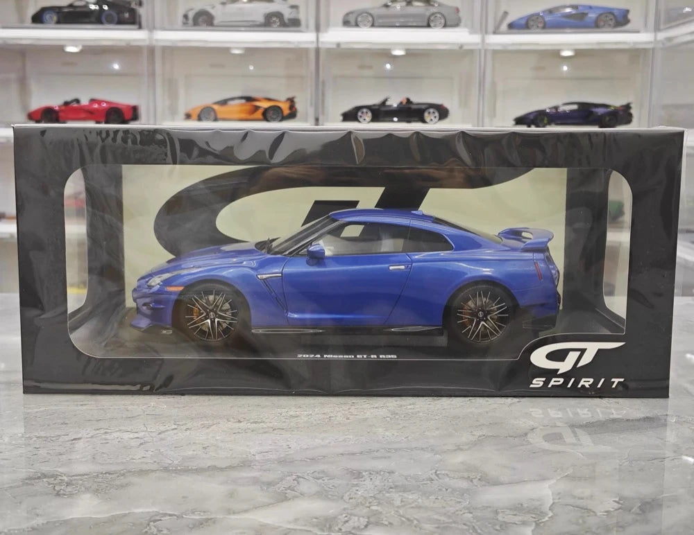 [GT Spirit] 1:18 Nissan 2024 GT-R R35 bleu voiture miniature Resin