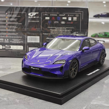 [GT Spirit] 1:18 Porsche 2025 Taycan Turbo GT Purple Model Car Resin