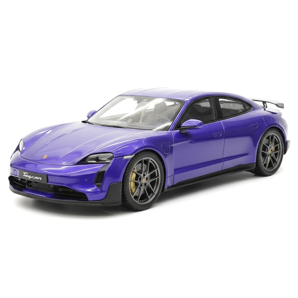 [GT Spirit] 1:18 Porsche 2025 Taycan Turbo GT paars modelauto Hars