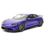 [GT Spirit] 1:18 Porsche 2025 Taycan Turbo GT viola modellino di auto resina