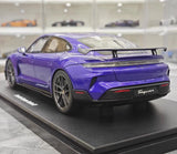 [GT Spirit] 1:18 Porsche 2025 Taycan Turbo GT viola modellino di auto resina
