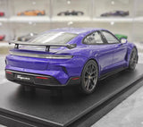 [GT Spirit] 1:18 Porsche 2025 Taycan Turbo GT viola modellino di auto resina