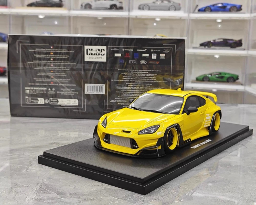 [GT Spirit] 1:18 Toyota 2022 GR86 Rocket Bunny Yellow Model Car Resin