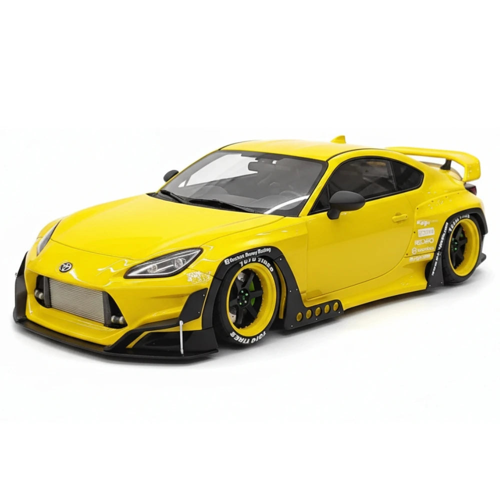 [GT Spirit] 1:18 Toyota 2022 GR86 Rocket Bunny Yellow Model Car Resin