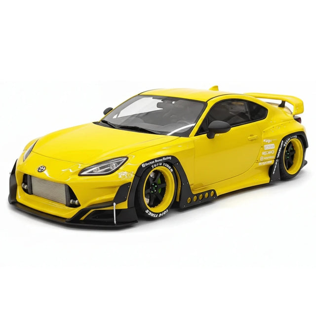 [GT Spirit] 1:18 Toyota 2022 GR86 Rocket Bunny Yellow Model Car Resin
