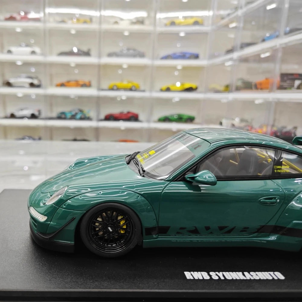 [GT Spirit] 1:18 Porsche 2005 997 RWB Syunkashuto グリーン モデルカー レジン
