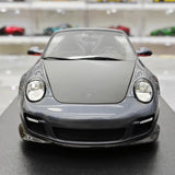 [GT Spirit] 1:18 Porsche 2016 911 LBWK 997 Cabriolet Gray Model Car Resin