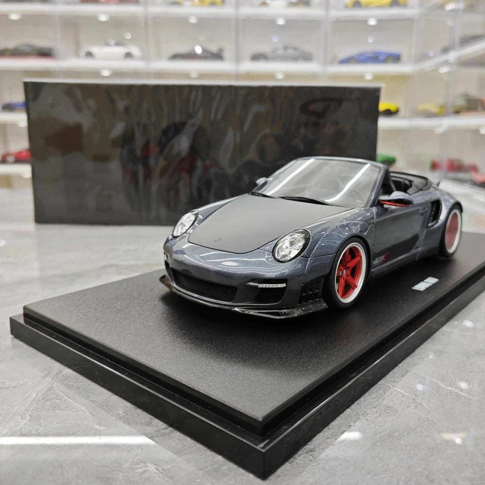 [GT Spirit] 1:18 Porsche 2016 911 LBWK 997 Cabriolet Gray Model Car Resin