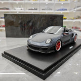[GT Spirit] 1:18 Porsche 2016 911 LBWK 997 Cabriolet Gray Model Car Resin