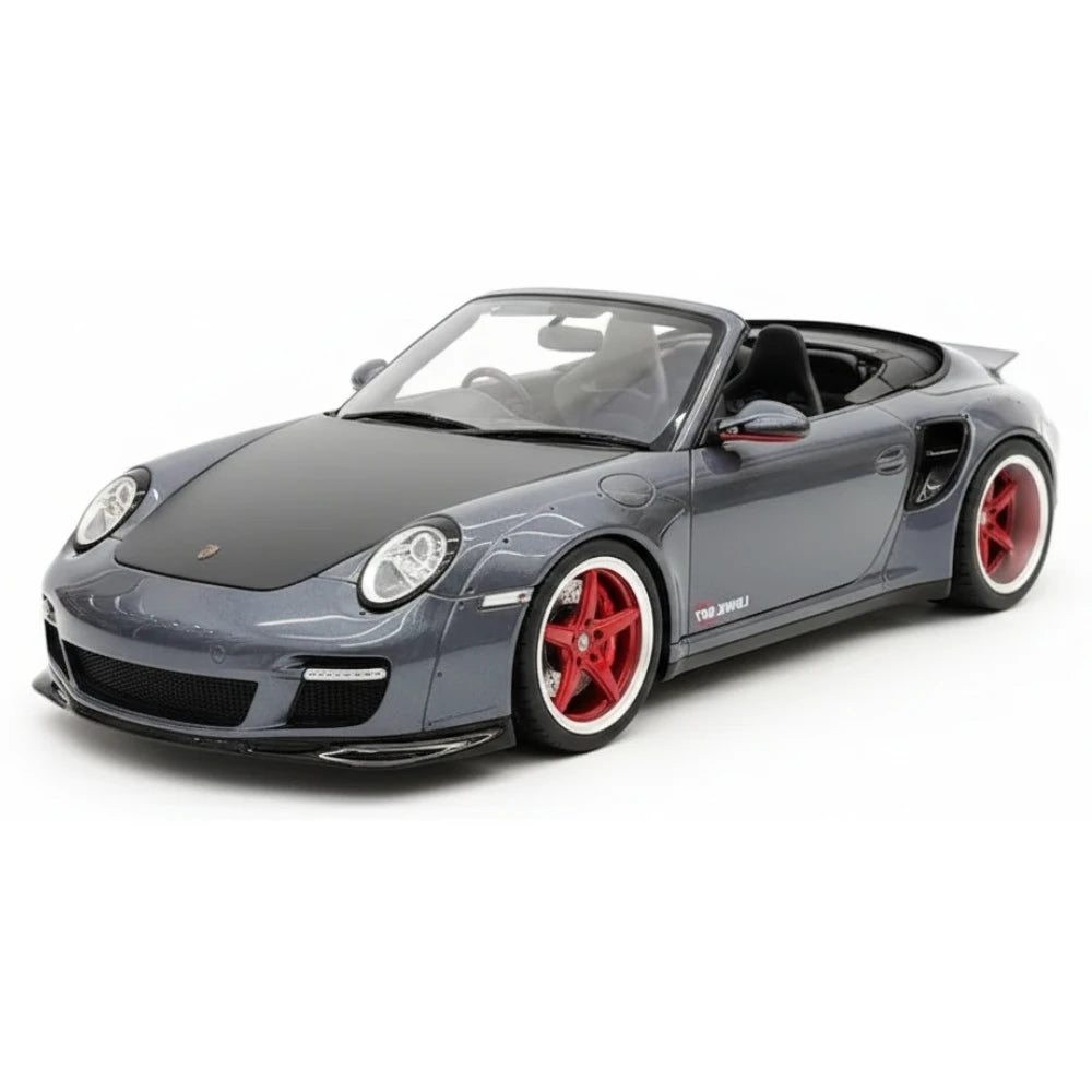 [GT Spirit] 1:18 Porsche 2016 911 LBWK 997 Cabriolet Gray Model Car Resin