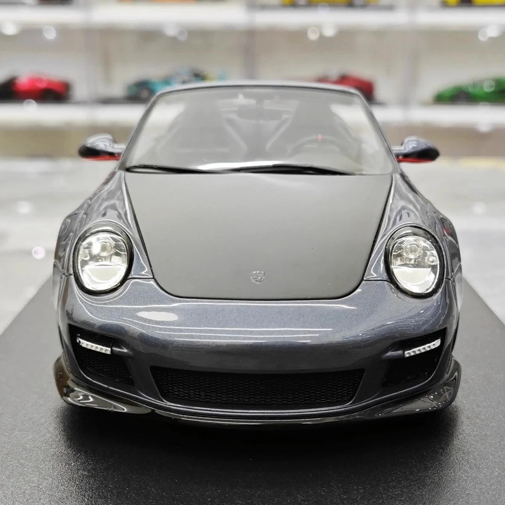[GT Spirit] 1:18 Porsche 2016 911 LBWK 997 Cabriolet Gray Model Car Resin
