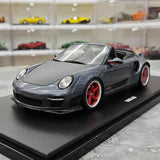 [GT Spirit] 1:18 Porsche 2016 911 LBWK 997 Cabriolet Gray Model Car Resin