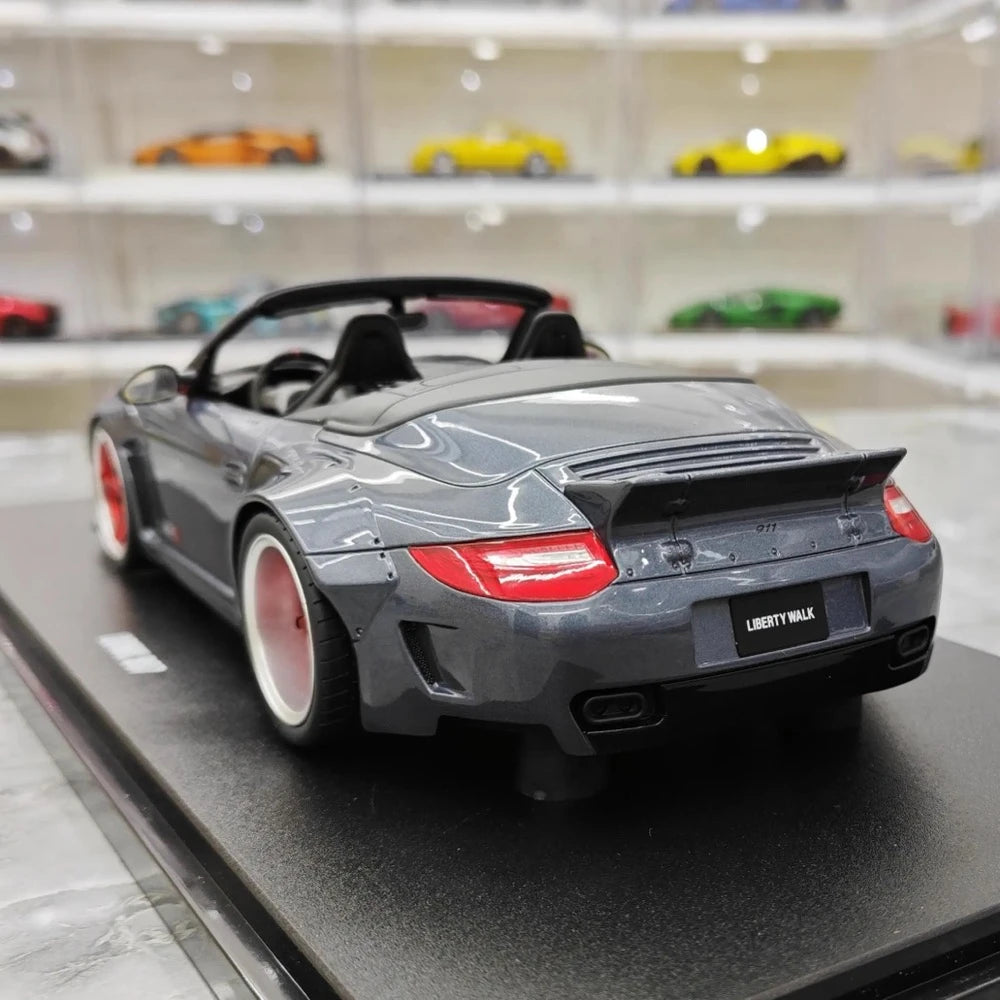 [GT Spirit] 1:18 Porsche 2016 911 LBWK 997 Cabriolet Gray Model Car Resin