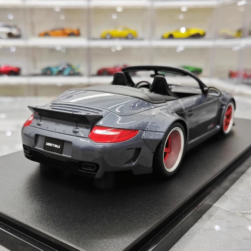 [GT Spirit] 1:18 Porsche 2016 911 LBWK 997 Cabriolet Gray Model Car Resin