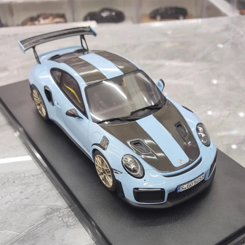 [GT Spirit] 1:18 Porsche 2018 911.2 GT2 RS Cyan Model Car Resin