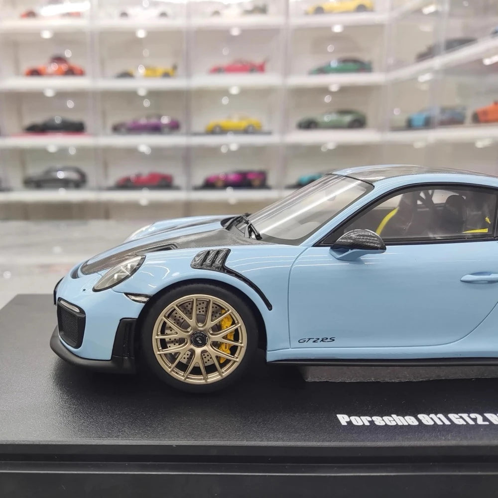 [GT Spirit] 1:18 Porsche 2018 911.2 GT2 RS Cyan Model Car Resin