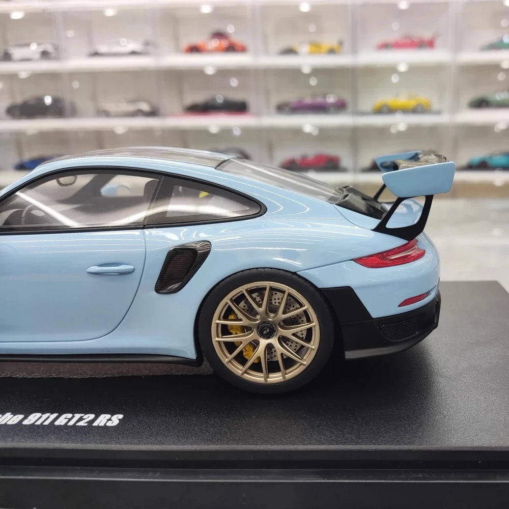 [GT Spirit] 1:18 Porsche 2018 911.2 GT2 RS Cyan Model Car Resin