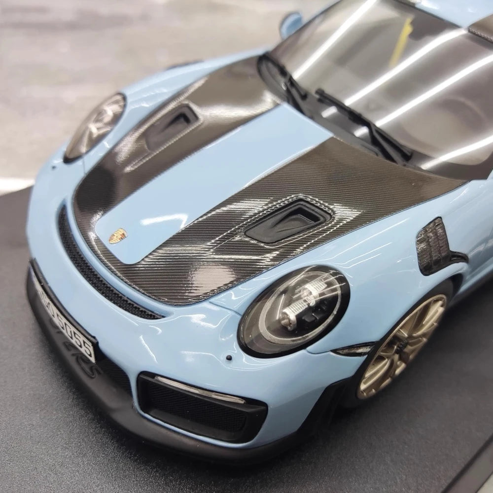[GT Spirit] 1:18 Porsche 2018 911.2 GT2 RS Cyan Model Car Resin