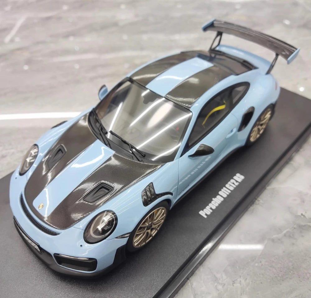 [GT Spirit] 1:18 Porsche 2018 911.2 GT2 RS Cyan Model Car Resin
