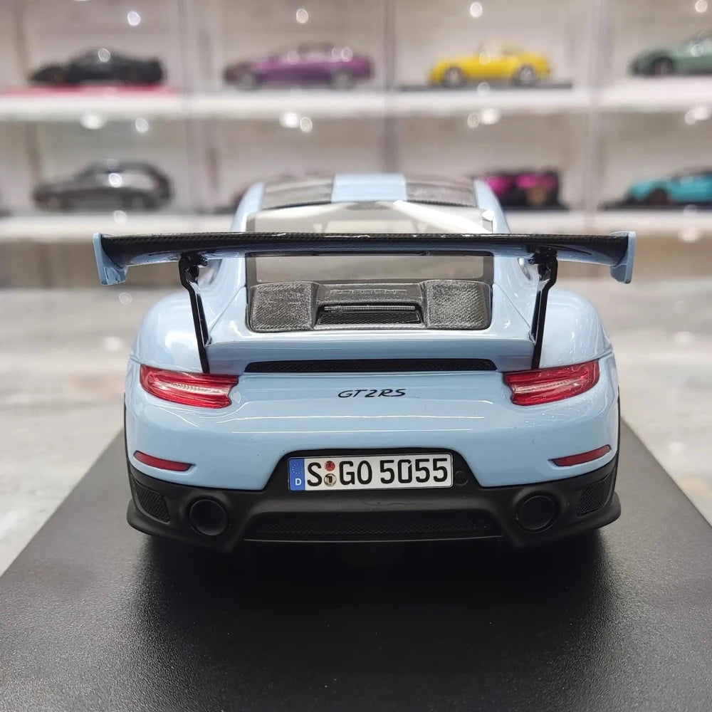 [GT Spirit] 1:18 Porsche 2018 911.2 GT2 RS Cyan Model Car Resin