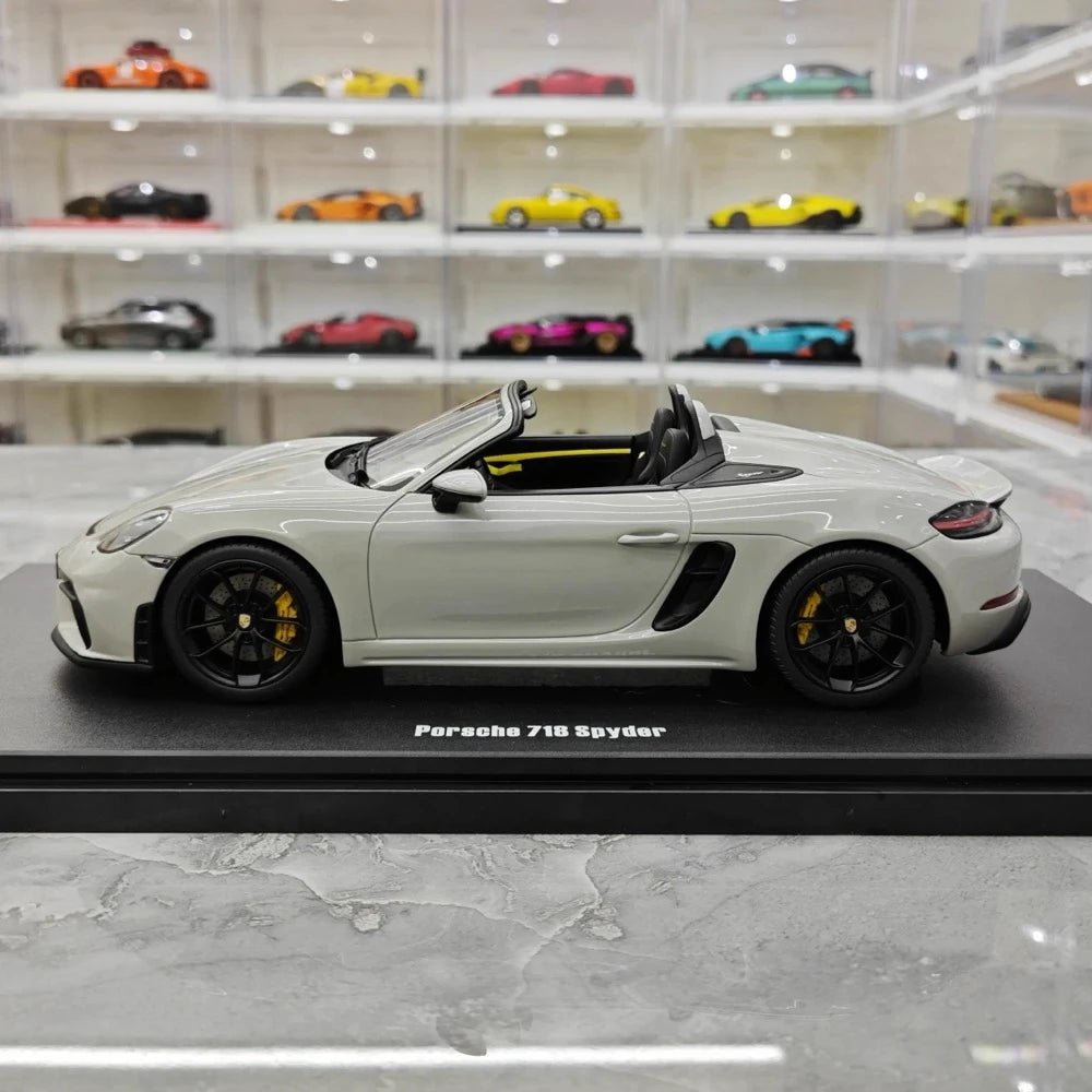 [GT Spirit] 1:18 Porsche 2020 718 Spyder Gray Model Car Resin