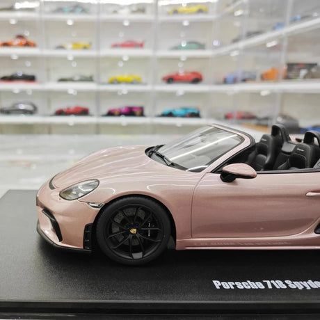 [GT Spirit] 1:18 Porsche 2020 718 Spyder rose voiture miniature Resin