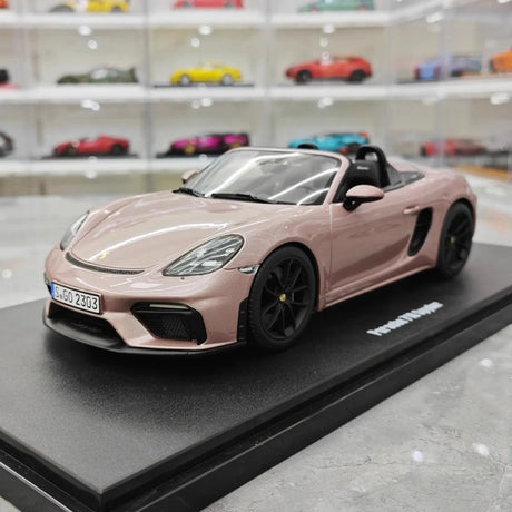 [GT Spirit] 1:18 Porsche 2020 718 Spyder rose voiture miniature Resin