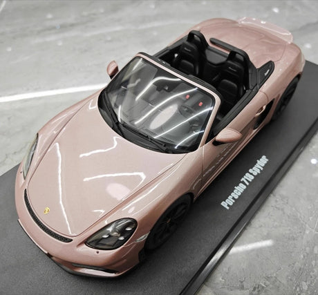 [GT Spirit] 1:18 Porsche 2020 718 Spyder rose voiture miniature Resin