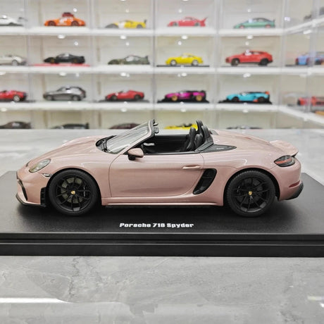 [GT Spirit] 1:18 Porsche 2020 718 Spyder rose voiture miniature Resin