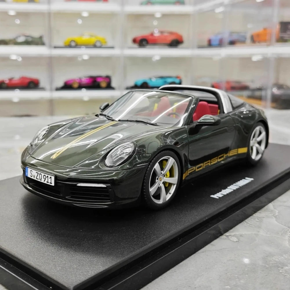 [GT Spirit] 1:18 Porsche 2021 911 992 Targa 4 Green Model Car Resin