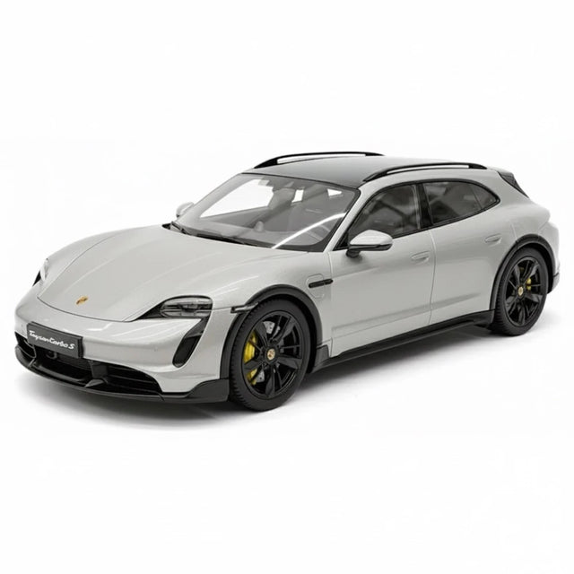 [GT Spirit] 1:18 Porsche 2021 Taycan Cross Turismo Turbo S Gray Model Car Resin