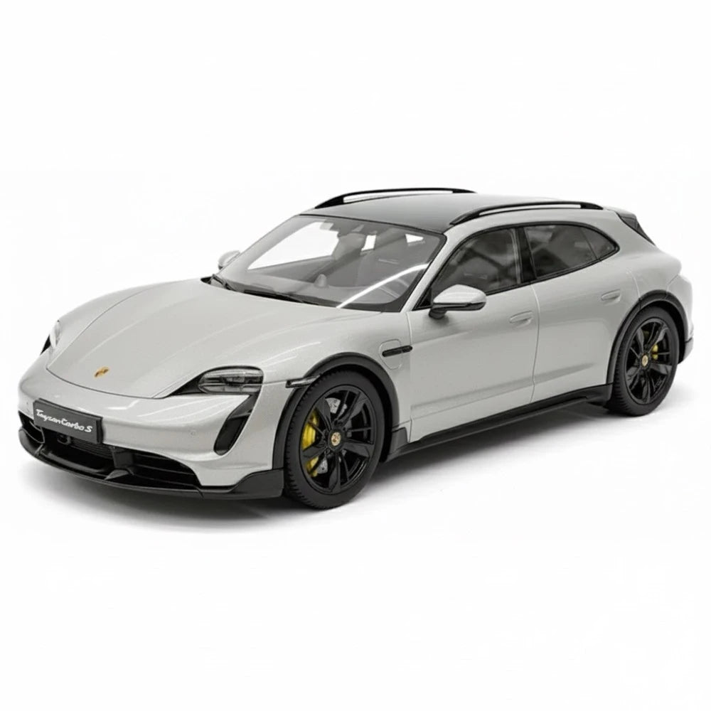 [GT Spirit] 1:18 Porsche 2021 Taycan Cross Turismo Turbo S Gray Model Car Resin