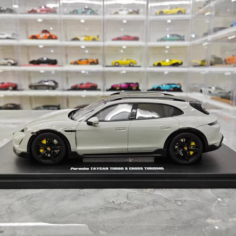 [GT Spirit] 1:18 Porsche 2021 Taycan Cross Turismo Turbo S Gray Model Car Resin