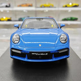 [GT Spirit] 1:18 Porsche 2023 911 992 Turbo S Cabriolet Blue Model Car Resin