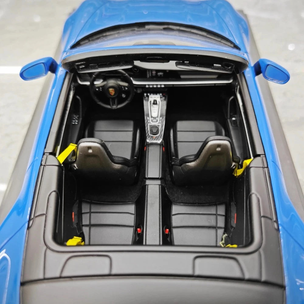 [GT Spirit] 1:18 Porsche 2023 911 992 Turbo S Cabriolet Blue Model Car Resin