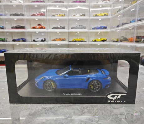 [GT Spirit] 1:18 Porsche 2023 911 992 Turbo S Cabriolet Blue Model Car Resin