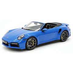 [GT Spirit] 1:18 Porsche 2023 911 992 Turbo S Cabriolet Blue Model Car Resin