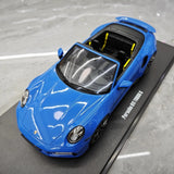 [GT Spirit] 1:18 Porsche 2023 911 992 Turbo S Cabriolet Blue Model Car Resin