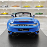 [GT Spirit] 1:18 Porsche 2023 911 992 Turbo S Cabriolet Blue Model Car Resin