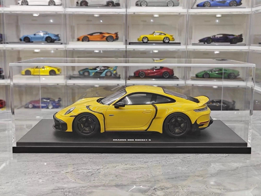 [GT Spirit] 1:18 Porsche 2023 911 Turbo S BRABUS Rocket 900 Yellow Model Car Resin