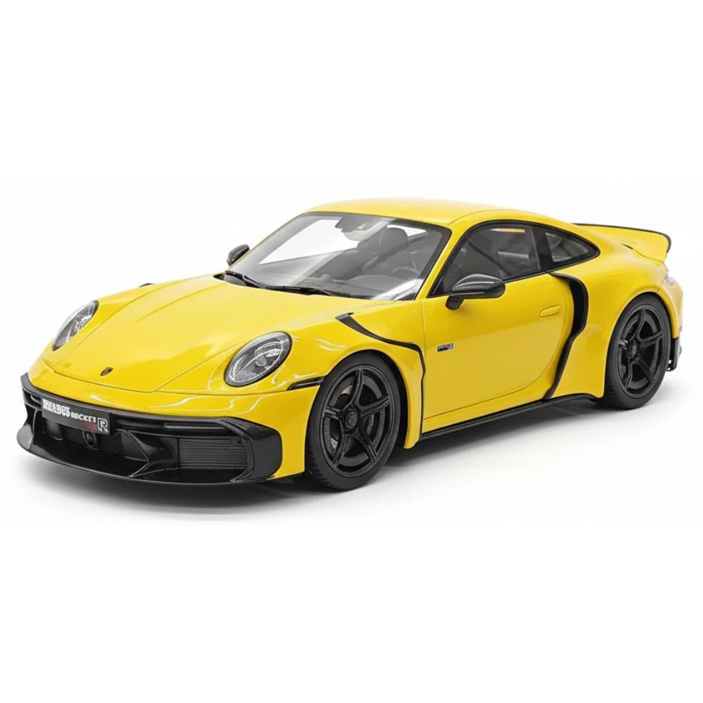 [GT Spirit] 1:18 Porsche 2023 911 Turbo S BRABUS Rocket 900 Yellow Model Car Resin