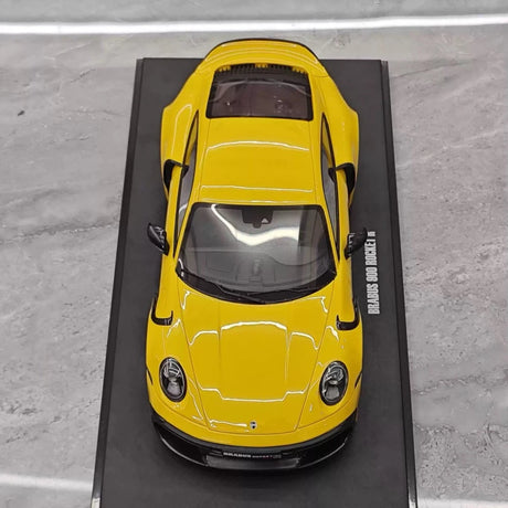 [GT Spirit] 1:18 Porsche 2023 911 Turbo S BRABUS Rocket 900 jaune voiture miniature Resin