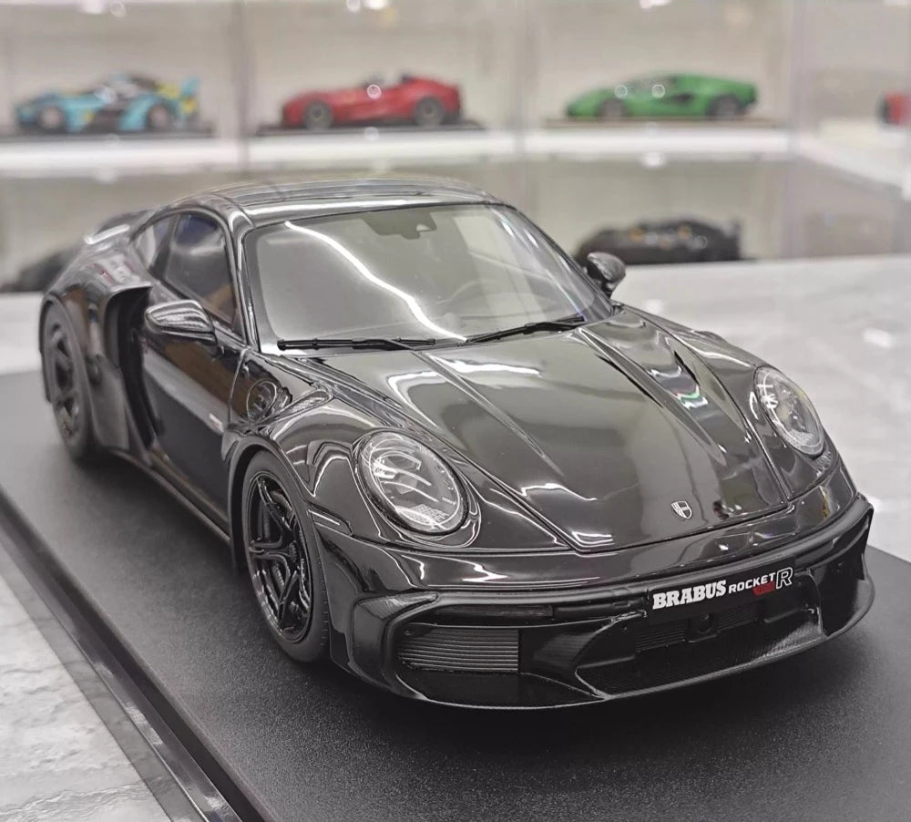 [GT Spirit] 1:18 Porsche 2023 911 Turbo S BRABUS Rocket 900 Black Model Car Resin