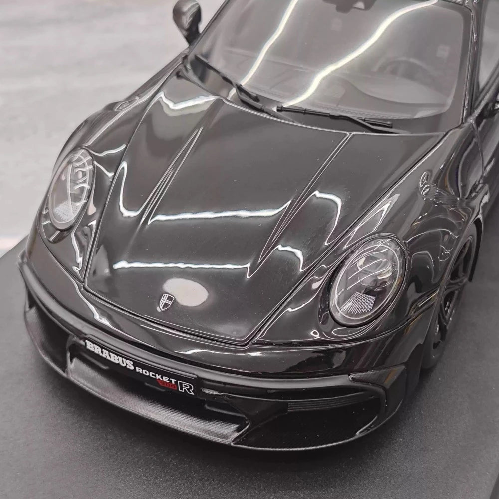 [GT Spirit] 1:18 Porsche 2023 911 Turbo S BRABUS Rocket 900 Black Model Car Resin