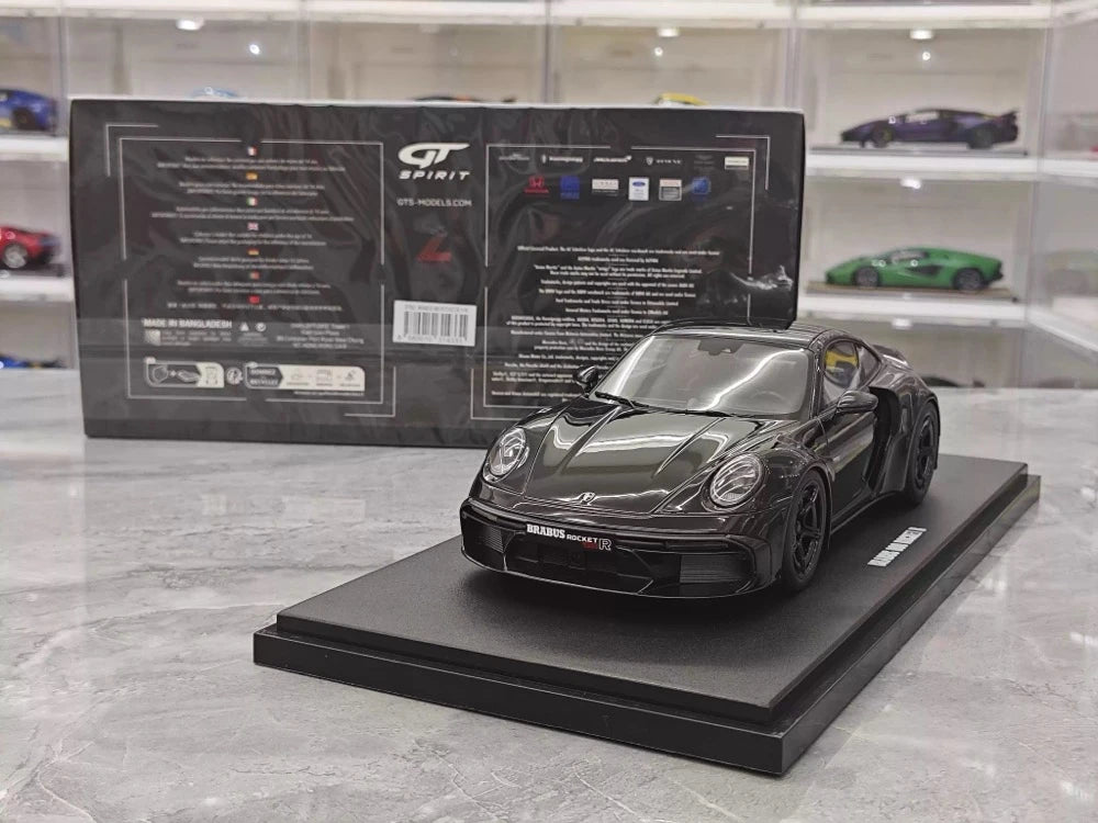 [GT Spirit] 1:18 Porsche 2023 911 Turbo S BRABUS Rocket 900 Black Model Car Resin