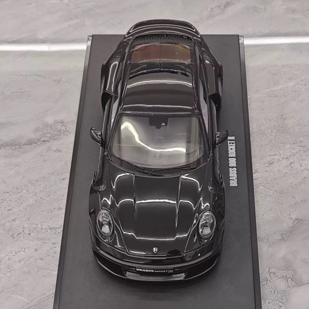 [GT Spirit] 1:18 Porsche 2023 911 Turbo S BRABUS Rocket 900 Black Model Car Resin