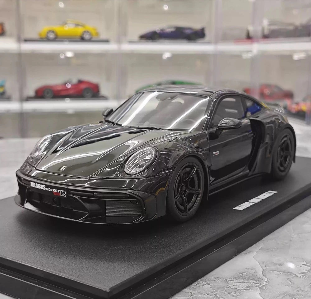 [GT Spirit] 1:18 Porsche 2023 911 Turbo S BRABUS Rocket 900 Black Model Car Resin